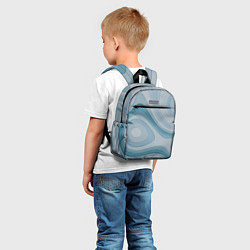 Детский рюкзак Волнообразные синие текстуры, цвет: 3D-принт — фото 2