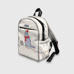 Детский рюкзак Кошка Хлоя с гирляндой, цвет: 3D-принт — фото 2