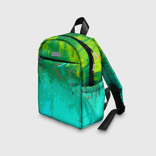 Детский рюкзак Абстрактные краски - текстура / 3D-принт – фото 3