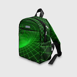 Детский рюкзак Зелёная неоновая чёрная дыра, цвет: 3D-принт — фото 2