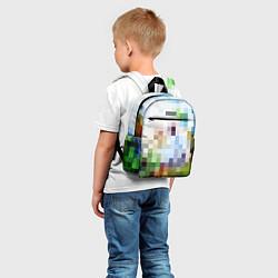 Детский рюкзак Пиксельная абстракция, цвет: 3D-принт — фото 2