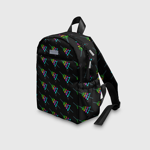 Детский рюкзак Colored triangles / 3D-принт – фото 3