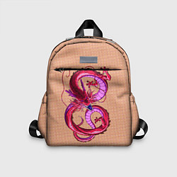 Детский рюкзак Красный дракон в форме цифры 8, цвет: 3D-принт