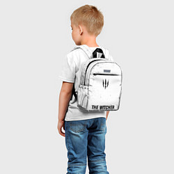 Детский рюкзак The Witcher glitch на светлом фоне: символ, надпис, цвет: 3D-принт — фото 2