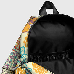 Детский рюкзак Цветы и геометрические фигуры скетч, цвет: 3D-принт — фото 2