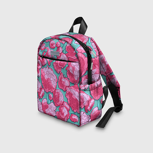 Детский рюкзак Пышные цветы - пионы / 3D-принт – фото 3