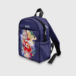 Детский рюкзак Новогодняя Паймон - Genshin impact, цвет: 3D-принт — фото 2