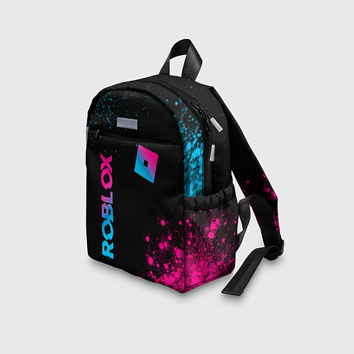 Детский рюкзак Roblox - neon gradient: надпись, символ / 3D-принт – фото 3