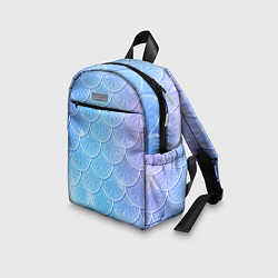 Детский рюкзак Голубая чешуя русалки - паттерн, цвет: 3D-принт — фото 2