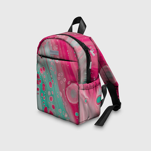 Детский рюкзак Розовые и голубые краски / 3D-принт – фото 3