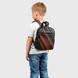 Детский рюкзак Разноцветные геометрические линии, цвет: 3D-принт — фото 2