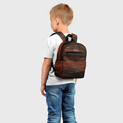 Детский рюкзак Тёмные красные волны, цвет: 3D-принт — фото 2