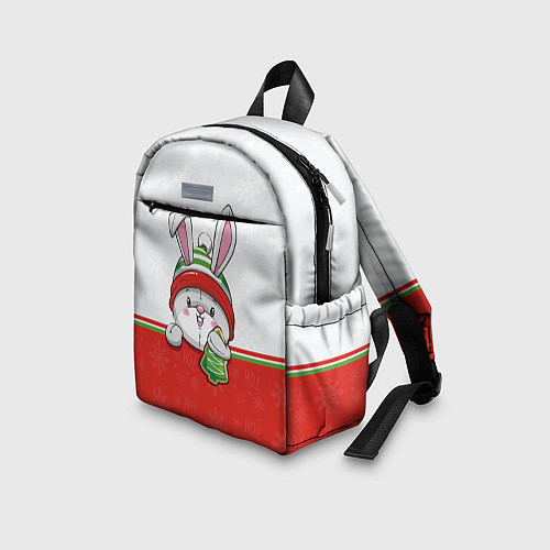 Детский рюкзак Новогодний зайка с ёлочкой / 3D-принт – фото 3