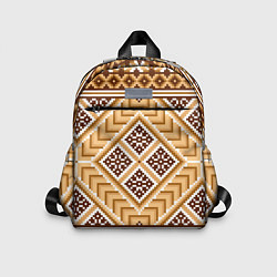 Детский рюкзак Индейский пиксельный орнамент, цвет: 3D-принт
