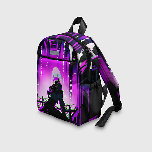 Детский рюкзак Люси нетраннер - фиолетовый / 3D-принт – фото 3