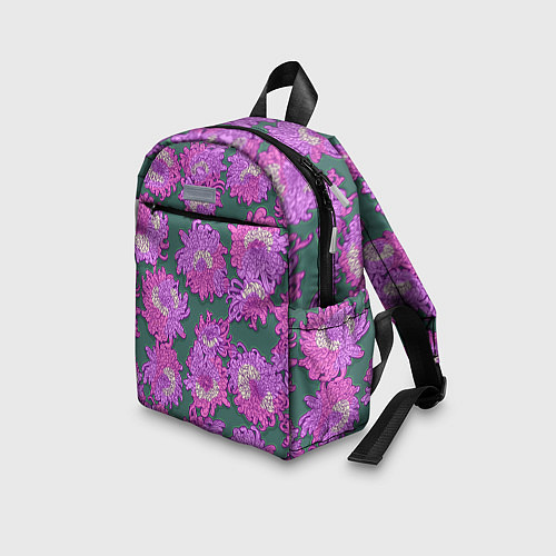 Детский рюкзак Яркие хризантемы / 3D-принт – фото 3