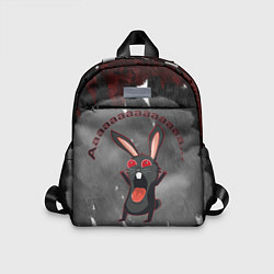 Детский рюкзак Черный кролик вопит как сумасшедший, цвет: 3D-принт