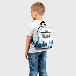 Детский рюкзак Санта на оленях, цвет: 3D-принт — фото 2