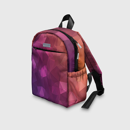 Детский рюкзак Разноцветные полигоны / 3D-принт – фото 3