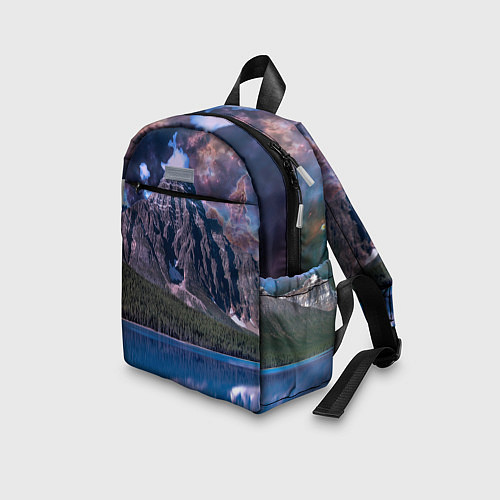 Детский рюкзак Горы и лес у озера / 3D-принт – фото 3