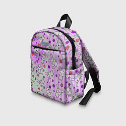 Детский рюкзак Кролики - текстура на розовом фоне, цвет: 3D-принт — фото 2