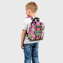 Детский рюкзак Анна в цветах, цвет: 3D-принт — фото 2