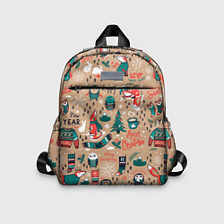 Детский рюкзак New Year Merry Christmas, цвет: 3D-принт