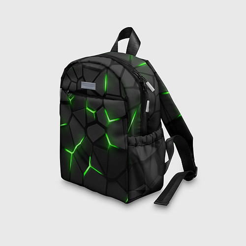 Детский рюкзак Green neon steel / 3D-принт – фото 3