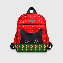 Детский рюкзак Котик: новогодний свитер, цвет: 3D-принт