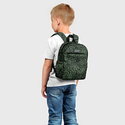 Детский рюкзак Черный и зеленый камуфляжный, цвет: 3D-принт — фото 2