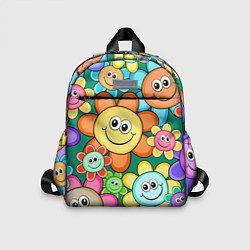 Детский рюкзак Ромашки - смайлы, цвет: 3D-принт