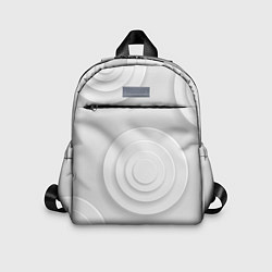 Детский рюкзак Серый фон и абстрактные белые объёмные окружности