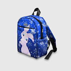 Детский рюкзак Кролик на фоне снежинок, цвет: 3D-принт — фото 2