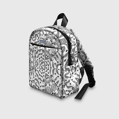 Детский рюкзак Орнамент цветочный кружевной / 3D-принт – фото 3