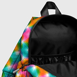 Детский рюкзак Светящиеся геометрические сердца, цвет: 3D-принт — фото 2