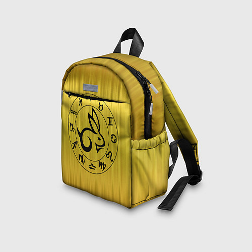 Детский рюкзак Черный кролик и знаки зодиака / 3D-принт – фото 3
