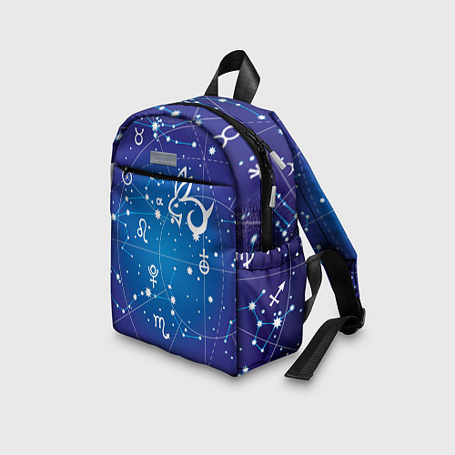 Детский рюкзак Кролик символ 2023 на карте звездного неба / 3D-принт – фото 3