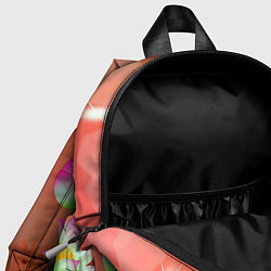 Детский рюкзак Енот и цветы, цвет: 3D-принт — фото 2