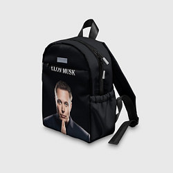 Детский рюкзак Илон Маск, портрет на черном фоне, цвет: 3D-принт — фото 2