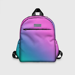 Детский рюкзак Розовый с бирюзовым и синим градиент, цвет: 3D-принт