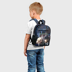 Детский рюкзак Уэнсдей Аддамс, Энид Синклер на фоне замка, цвет: 3D-принт — фото 2