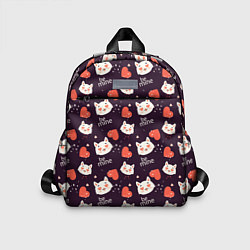 Детский рюкзак Паттерн котика на темном фоне, цвет: 3D-принт