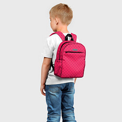 Детский рюкзак Красный паттерн с мелкими сердечками, цвет: 3D-принт — фото 2