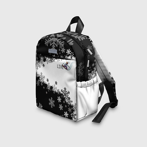 Детский рюкзак Сноуборд черно-белый / 3D-принт – фото 3