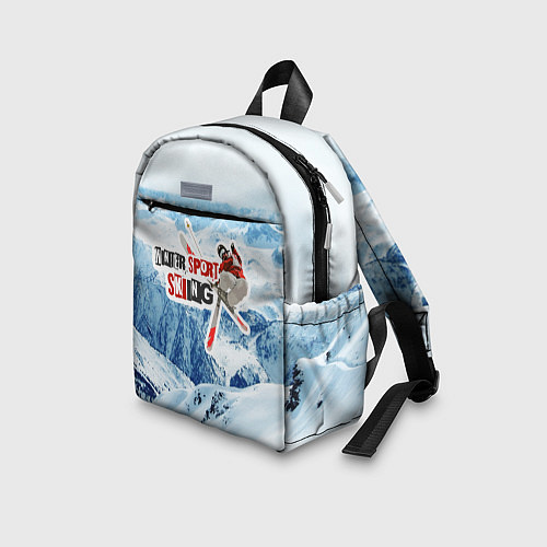Детский рюкзак Горные лыжи фристайл / 3D-принт – фото 3