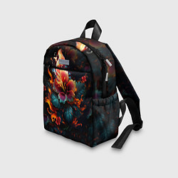 Детский рюкзак Огненный цветок на темном фоне, цвет: 3D-принт — фото 2