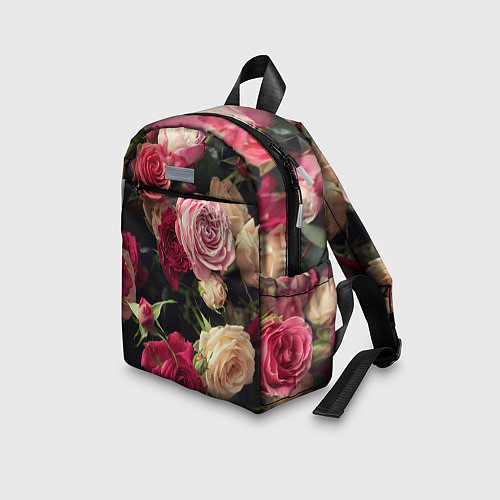 Детский рюкзак Нежные кустовые розы / 3D-принт – фото 3