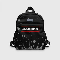 Детский рюкзак Даниил - в красной рамке на темном, цвет: 3D-принт