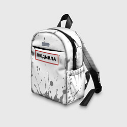 Детский рюкзак Людмила - в красной рамке на светлом, цвет: 3D-принт — фото 2