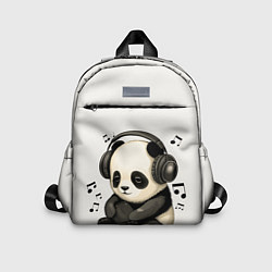 Детский рюкзак Милая панда в наушниках, цвет: 3D-принт